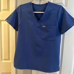 Figs Catarina Top Winning Blue Small Gently Worn Good Condition